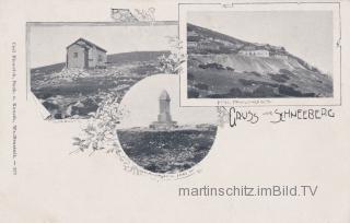 3 Bild Litho Karte - Schneeberg - alte historische Fotos Ansichten Bilder Aufnahmen Ansichtskarten 