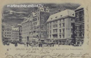 Wien, Neuer Markt - Mondscheinkarte - Europa - alte historische Fotos Ansichten Bilder Aufnahmen Ansichtskarten 