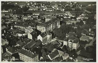 Luftaufnahme Villach Innenstadt - alte historische Fotos Ansichten Bilder Aufnahmen Ansichtskarten 