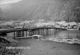 Brücke in Techendorf von Süden - Spittal an der Drau - alte historische Fotos Ansichten Bilder Aufnahmen Ansichtskarten 