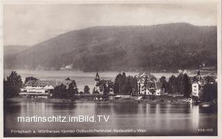 Pörtschach, Ostbucht mit Parkhotel - Kärnten - alte historische Fotos Ansichten Bilder Aufnahmen Ansichtskarten 