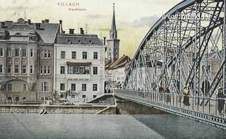 Alte Draubrücke - Villach - alte historische Fotos Ansichten Bilder Aufnahmen Ansichtskarten 