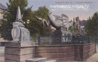 Klagenfurt, Lindwurm Denkmal - Kärnten - alte historische Fotos Ansichten Bilder Aufnahmen Ansichtskarten 