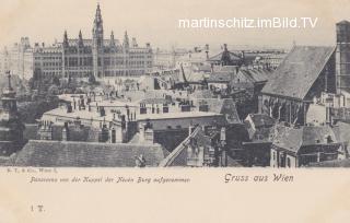 Wien, Panorama mit Rathaus von der neuen Burg  - alte historische Fotos Ansichten Bilder Aufnahmen Ansichtskarten 