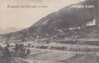 Dreulach, Ortsansicht mit Kirche - Villach Land - alte historische Fotos Ansichten Bilder Aufnahmen Ansichtskarten 