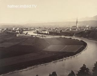 Villach Westseite Ohne Eisenbahnbrücke und-strecke - Kärnten - alte historische Fotos Ansichten Bilder Aufnahmen Ansichtskarten 