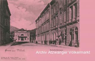 Villach Bahnhofstrasse mit Südbahnhof  - Bahnhofstraße - alte historische Fotos Ansichten Bilder Aufnahmen Ansichtskarten 