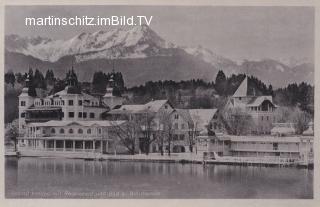 Velden Schloss mit  Restaurant und Bad - Villach Land - alte historische Fotos Ansichten Bilder Aufnahmen Ansichtskarten 