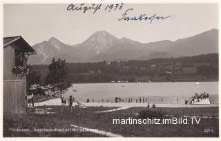 Faakersee, Inselstrandbad - Villach Land - alte historische Fotos Ansichten Bilder Aufnahmen Ansichtskarten 