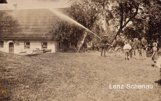 Drobollach - Feuerwehrübung beim Hof Treiber - Villach(Stadt) - alte historische Fotos Ansichten Bilder Aufnahmen Ansichtskarten 