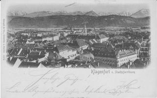 Klagenfurt v. Stadtpfarrthurm - alte historische Fotos Ansichten Bilder Aufnahmen Ansichtskarten 