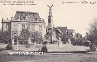 Wien, Erzherzog Karl Ludwig-Brunnen - alte historische Fotos Ansichten Bilder Aufnahmen Ansichtskarten 