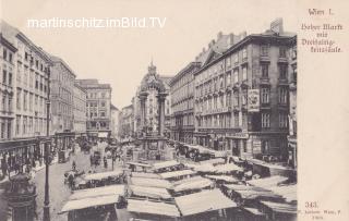 Wien, Hoher Markt mit Dreifaltigkeitssäule - alte historische Fotos Ansichten Bilder Aufnahmen Ansichtskarten 