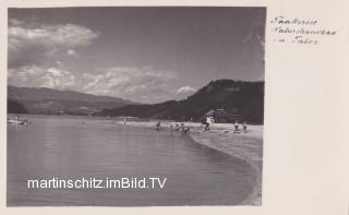 Faakersee, Sandbank Naturbadestrand - Oesterreich - alte historische Fotos Ansichten Bilder Aufnahmen Ansichtskarten 