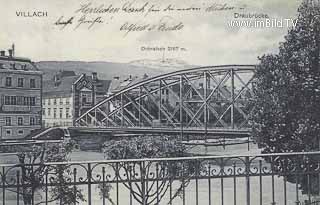 Stadtbrücke in Villach - Oesterreich - alte historische Fotos Ansichten Bilder Aufnahmen Ansichtskarten 