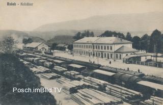 Rakek, Bahnhof - Innerkrainer-Karstgegend (Notranjsko-kraška) - alte historische Fotos Ansichten Bilder Aufnahmen Ansichtskarten 