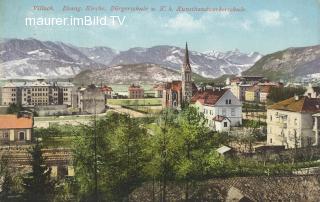 Evangelische Kiche - Villach-Innere Stadt - alte historische Fotos Ansichten Bilder Aufnahmen Ansichtskarten 