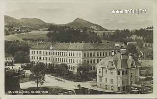 Schillerplatz in St. Veit - Kärnten - alte historische Fotos Ansichten Bilder Aufnahmen Ansichtskarten 