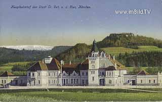 Bahnhof in St. Veit - Kärnten - alte historische Fotos Ansichten Bilder Aufnahmen Ansichtskarten 