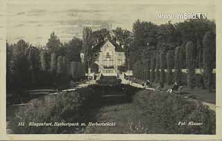 Herbertpark mit Herbertstöckl - Klagenfurt am Wörthersee - alte historische Fotos Ansichten Bilder Aufnahmen Ansichtskarten 