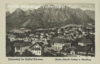 Köstendorf im Gailtal, Gasthof und Handlung  - Kärnten - alte historische Fotos Ansichten Bilder Aufnahmen Ansichtskarten 