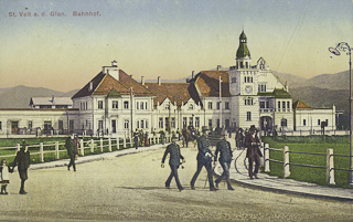 Bahnhof in St. Veit - Kärnten - alte historische Fotos Ansichten Bilder Aufnahmen Ansichtskarten 
