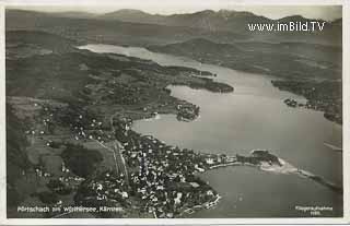 Fliegeraufnahme Pörtschach - Klagenfurt Land - alte historische Fotos Ansichten Bilder Aufnahmen Ansichtskarten 