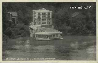 Strandhotel Europa Pörtschach - Klagenfurt Land - alte historische Fotos Ansichten Bilder Aufnahmen Ansichtskarten 