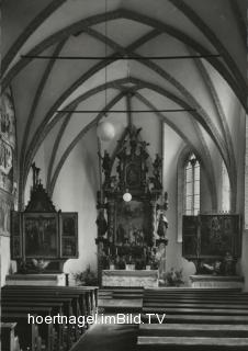 St Korbinian, Kreuzaltar (l), Magdalenenaltar (r) - Europa - alte historische Fotos Ansichten Bilder Aufnahmen Ansichtskarten 