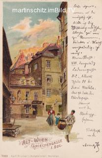 Wien Griechengasse - Oesterreich - alte historische Fotos Ansichten Bilder Aufnahmen Ansichtskarten 