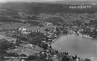 Luftbildaufnahme Velden - Villach Land - alte historische Fotos Ansichten Bilder Aufnahmen Ansichtskarten 