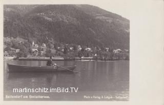 Blick vom Ossiachersee auf Sattendorf - Kärnten - alte historische Fotos Ansichten Bilder Aufnahmen Ansichtskarten 