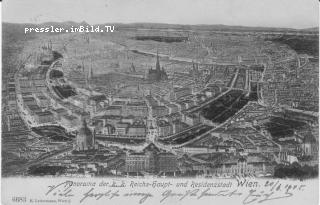 Panorama der k.k. Reichs-Haupt- und Residenzstadt - Wien  1.,Innere Stadt - alte historische Fotos Ansichten Bilder Aufnahmen Ansichtskarten 