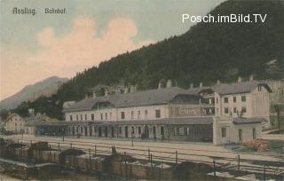 Wocheinerbahn, Assling Bahnhof - alte historische Fotos Ansichten Bilder Aufnahmen Ansichtskarten 