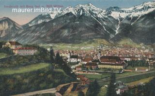 Innsbruck mit Berg Isel und Stift Wilten - alte historische Fotos Ansichten Bilder Aufnahmen Ansichtskarten 