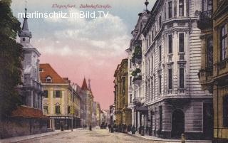 Klagenfurt, Bahnhofstraße - Kärnten - alte historische Fotos Ansichten Bilder Aufnahmen Ansichtskarten 
