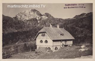 Hermagor Nassfeld, Naßfeldhütte mit Gartnerkofel  - Kärnten - alte historische Fotos Ansichten Bilder Aufnahmen Ansichtskarten 