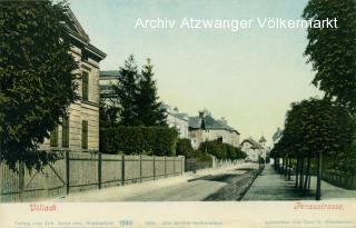 Villach, Peraustrasse - alte historische Fotos Ansichten Bilder Aufnahmen Ansichtskarten 
