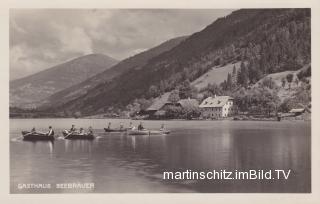 Afritzer See, Gasthaus Seebräuer - Kärnten - alte historische Fotos Ansichten Bilder Aufnahmen Ansichtskarten 