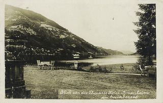 Blick von der Terasse beim Hotel Annenheim - Villach - alte historische Fotos Ansichten Bilder Aufnahmen Ansichtskarten 