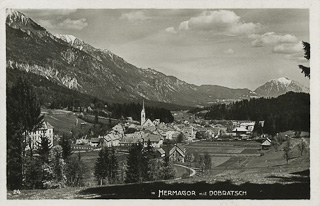 Hermagor mit Dobratsch - Oesterreich - alte historische Fotos Ansichten Bilder Aufnahmen Ansichtskarten 