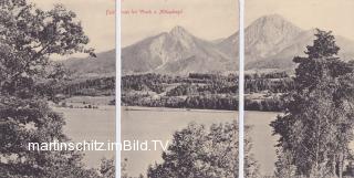 Panoramaansicht vom Faakersee - 3 Karten Bild - Oesterreich - alte historische Fotos Ansichten Bilder Aufnahmen Ansichtskarten 