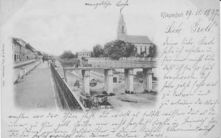 Klagenfurt Lendkanal - Kärnten - alte historische Fotos Ansichten Bilder Aufnahmen Ansichtskarten 