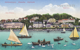Salzkammergut - Gmunden - Esplanade - alte historische Fotos Ansichten Bilder Aufnahmen Ansichtskarten 
