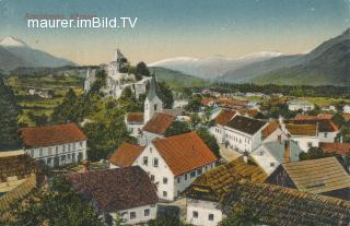 Blick über den Ort Arnoldstein - Kärnten - alte historische Fotos Ansichten Bilder Aufnahmen Ansichtskarten 