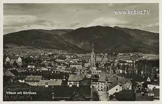 Blick über Villacher Innenstadt - Kärnten - alte historische Fotos Ansichten Bilder Aufnahmen Ansichtskarten 