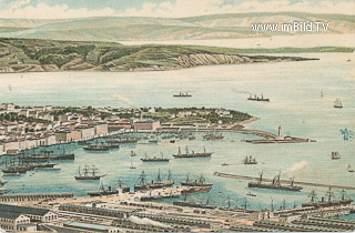 Hafen von Triest - alte historische Fotos Ansichten Bilder Aufnahmen Ansichtskarten 
