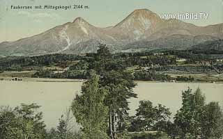 Faakersee mit Mittagskogel - Villach Land - alte historische Fotos Ansichten Bilder Aufnahmen Ansichtskarten 