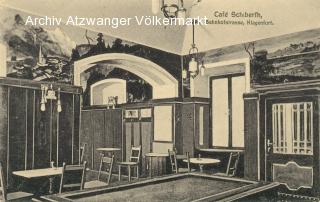 Klagenfurt Bahnhofstraße, Gastraum Cafe Schiberth  - Kärnten - alte historische Fotos Ansichten Bilder Aufnahmen Ansichtskarten 