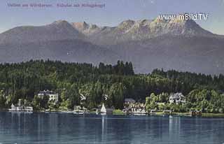 Velden - Südufer mit Mittagskogel - Velden am Wörther See - alte historische Fotos Ansichten Bilder Aufnahmen Ansichtskarten 